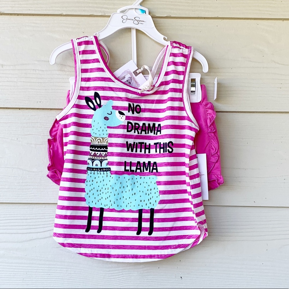 Jessica Simpson NO DRAMA WITH THIS LLAMA SHORT SET